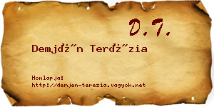 Demjén Terézia névjegykártya