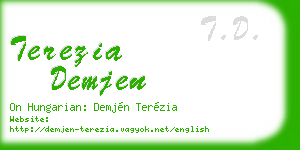 terezia demjen business card